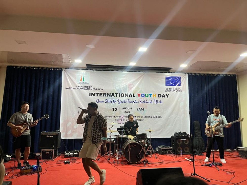 The Gluttons performing during the International Youth Day at the Don Bosco Institute of Development and Leadership (DBIDL), River belt colony Dimapur on August 12 (Morung Photo).